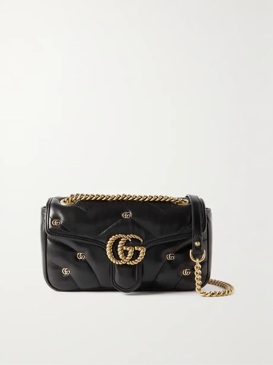 Marmont 2.0 embellished matelassé leather shoulder bag 0424061404