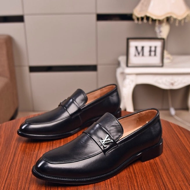 New fashion classic luxury v black loafers