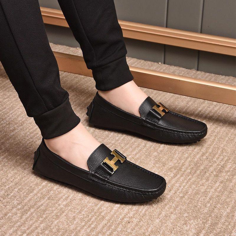 New Leather Casual Men's Shoes Comfortable Slip-on Loafers 1024031518