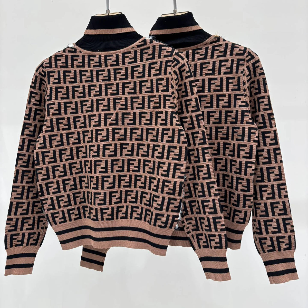 Double-F Fleece Casual Knit Long Sleeve 1025102308