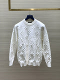 Fashionable casual round neck long sleeve knitted sweater 0424110407