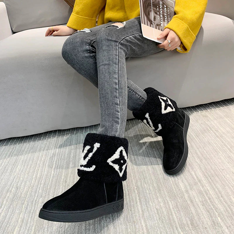 Versatile classic L-V wool snow boots 1024093026