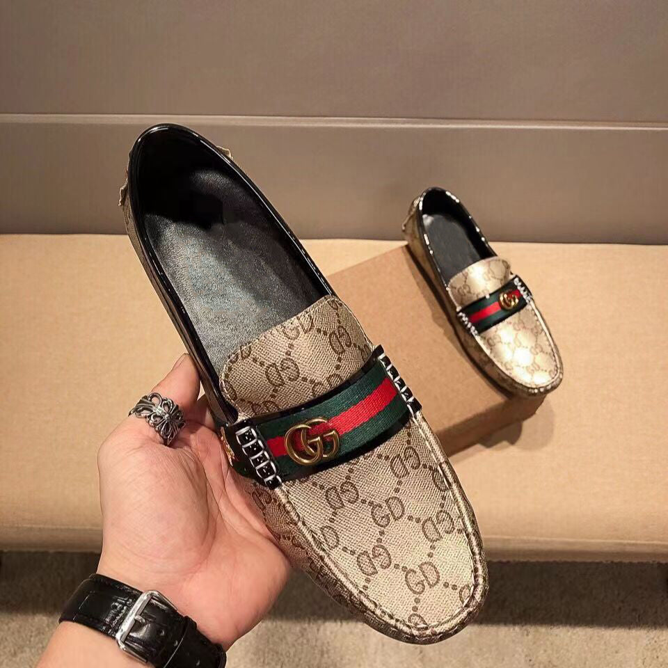 Gold Luxury Handmade Men's Loafers