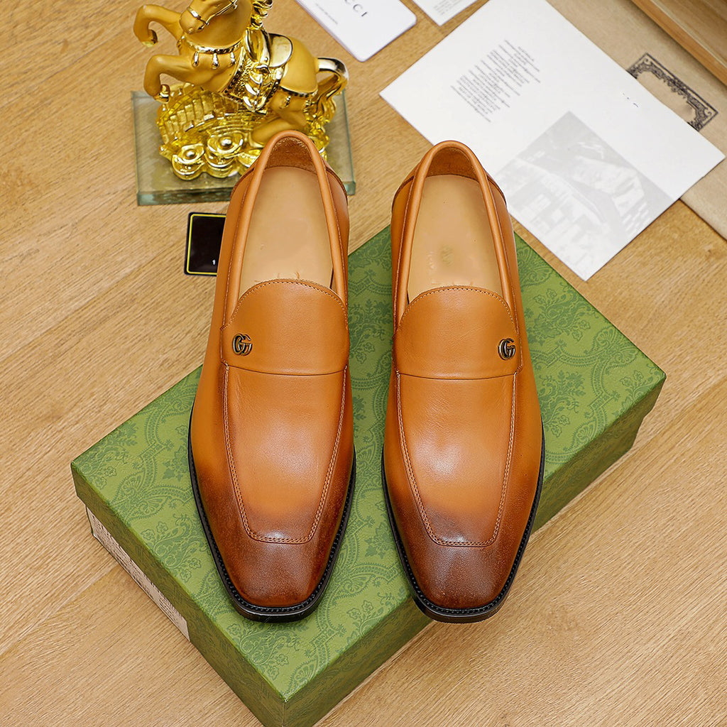 Brown Handmade Men's Classic Loafers