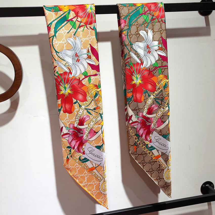 High-end fashionable and versatile floral silk square scarf 1024052915