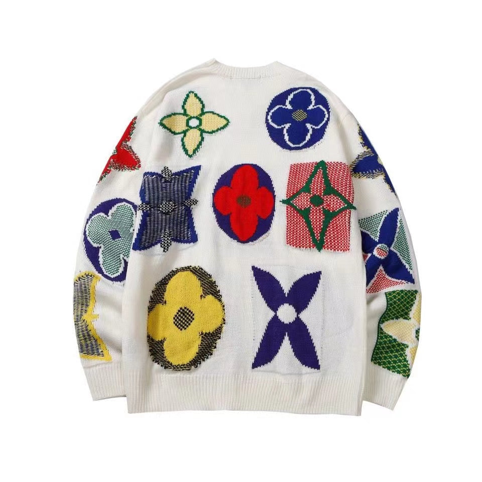 Colorful Classic Jacquard Jacket Wool Jacket Sweater