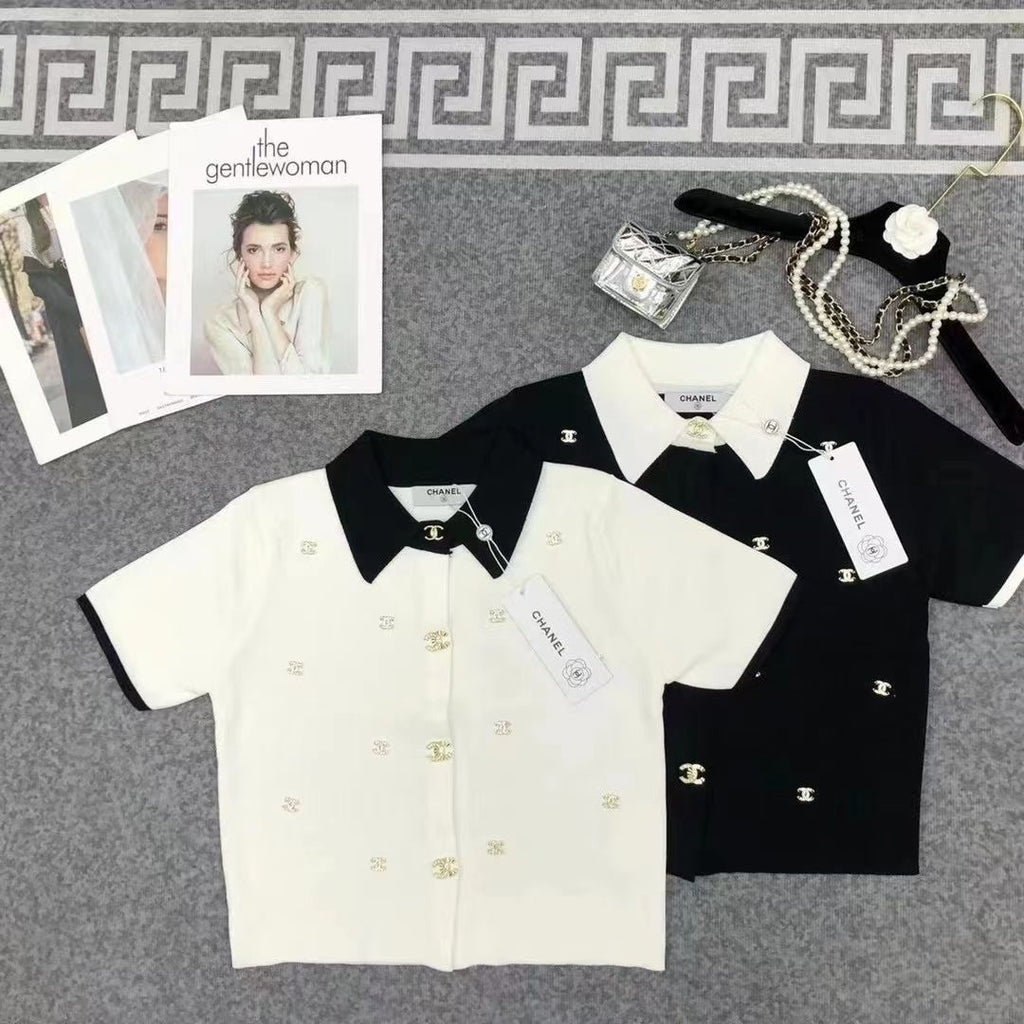 Summer new fashion Polo lapel slim short sleeve PD 0424040304