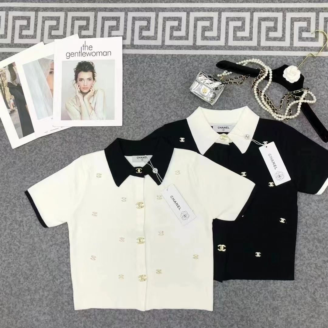 Summer new fashion Polo lapel slim short sleeve PD 0424040304