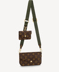 Handmade Leather Crossbody Bag Monogram Multi Pochette