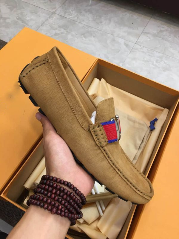 Classic Leather Up Dress Shoes Loafer Slip-On Shoe V109