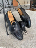 GentWith Enid Black Double Monk Strap Shoes