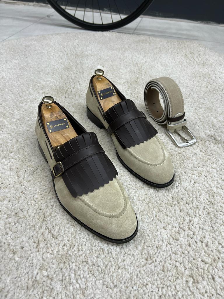 Laughlin Beige Suede Loafers