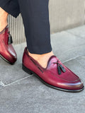 Laughlin Burgundy Tassel Loafers