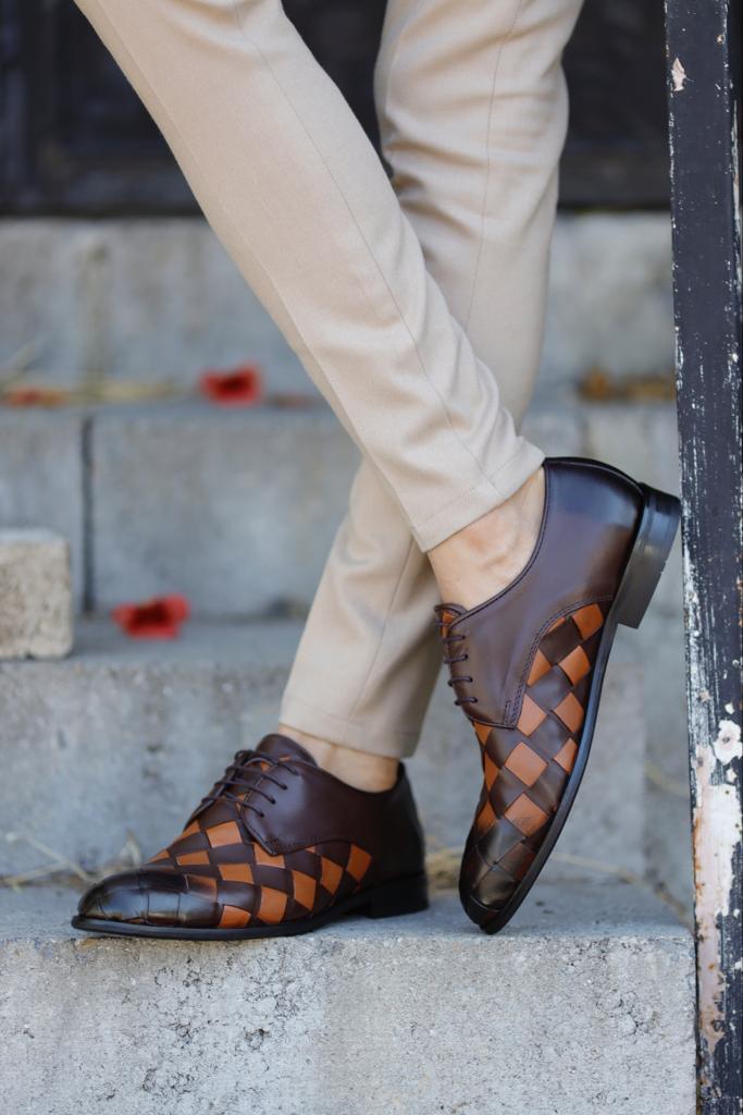 Laughlin Laced Tan Brown Derby Shoes