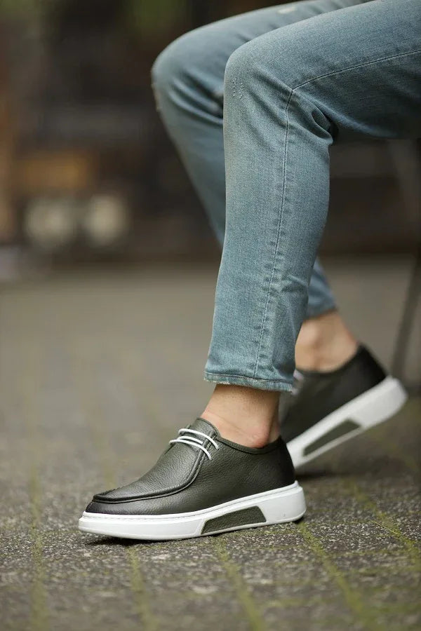 Sioux Green Laced Slip On Shoes
