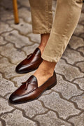 GentWith Sturgis Brown Tassel Loafers