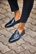 Sturgis Navy Blue Tassel Loafers