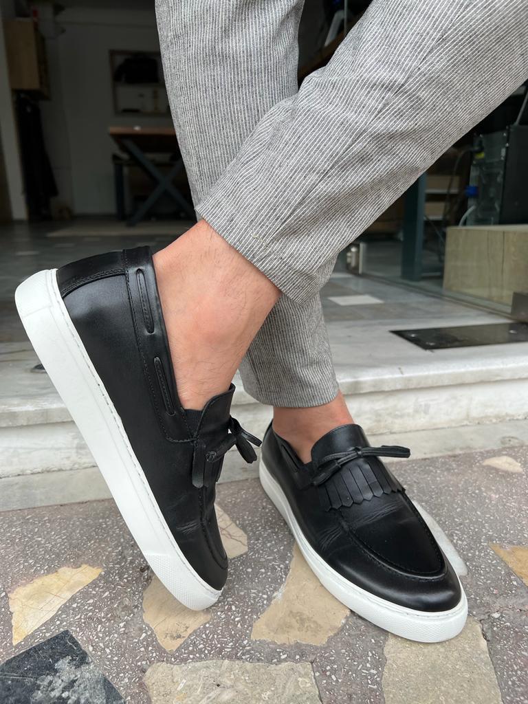 Tampa Kiltie Black Loafers