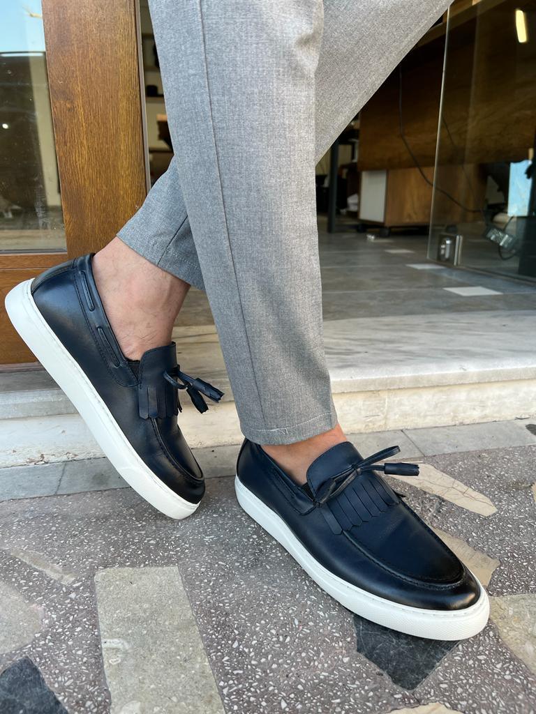 Tampa Kiltie Dark Blue Loafers