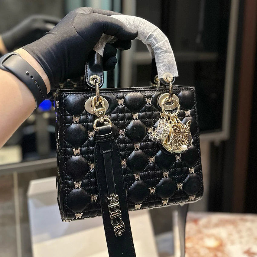 Luxury plaid butterfly handbag shoulder bag　1024072523