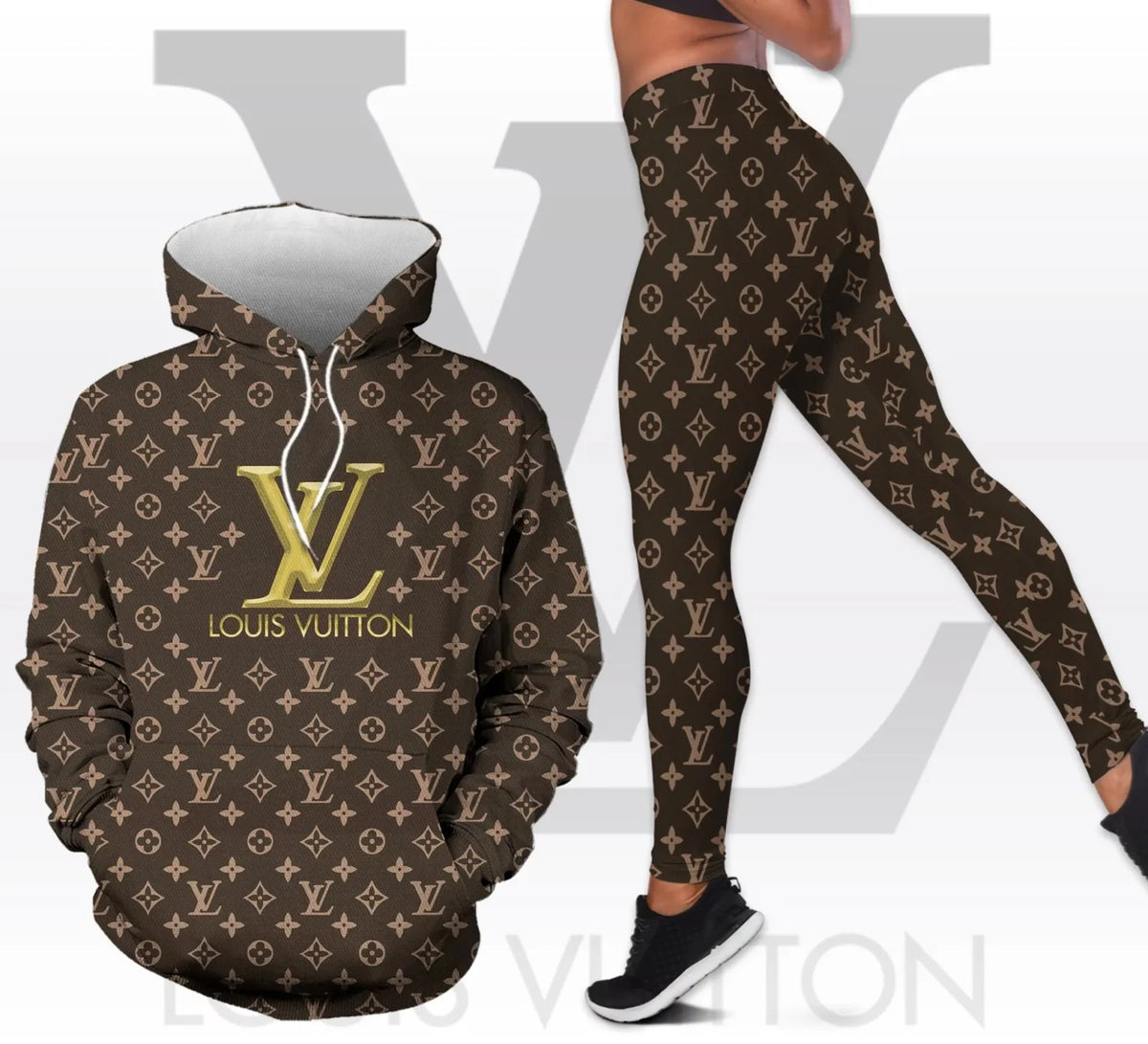 V Premium Hoodie Leggings Set For WOMEN 3D-0426022702