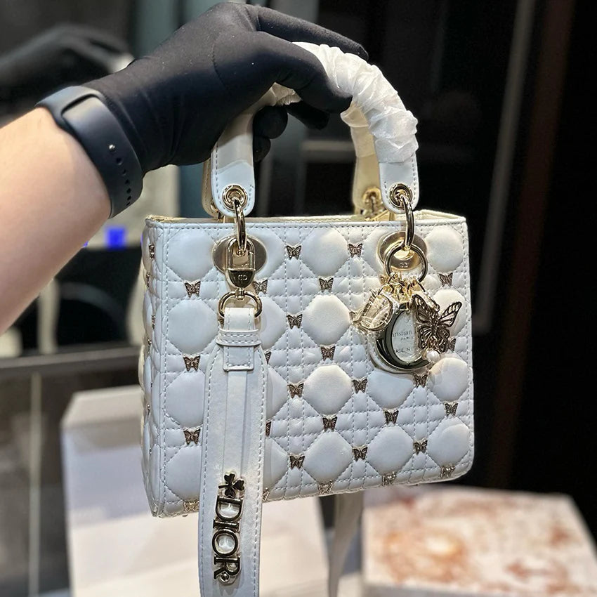 Luxury plaid butterfly handbag shoulder bag　1024072523