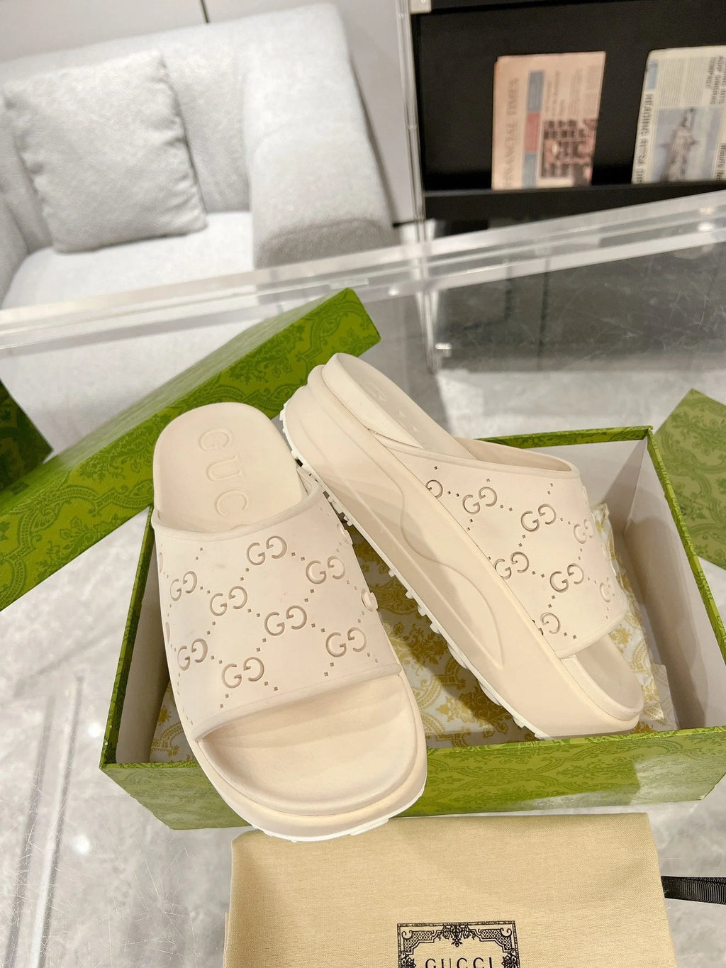 GC 25 50mm Monogram Slide Sandal Cowhide 292393