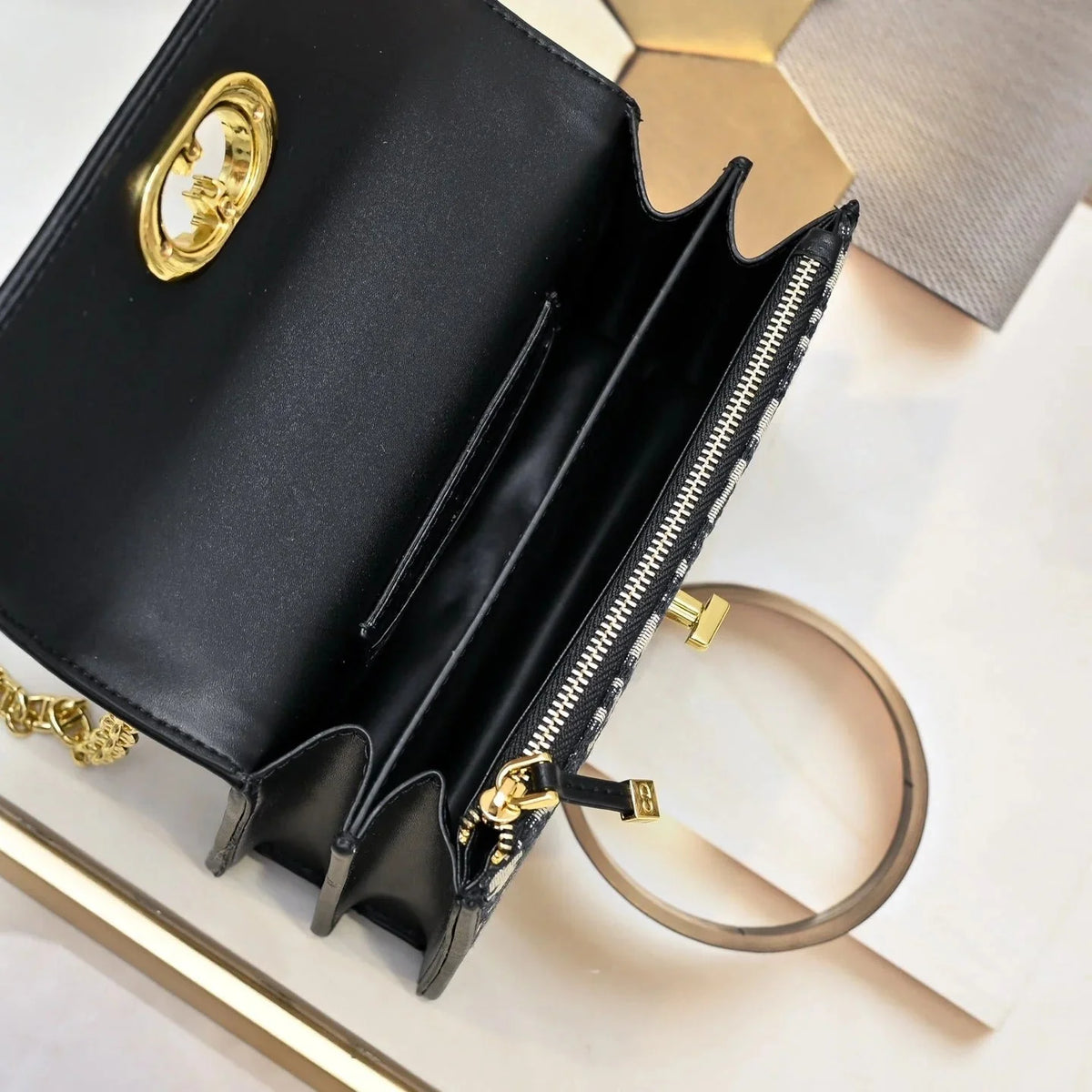 CD 2026 Miss Caro Mini Bag 18cm Fabric Leather
