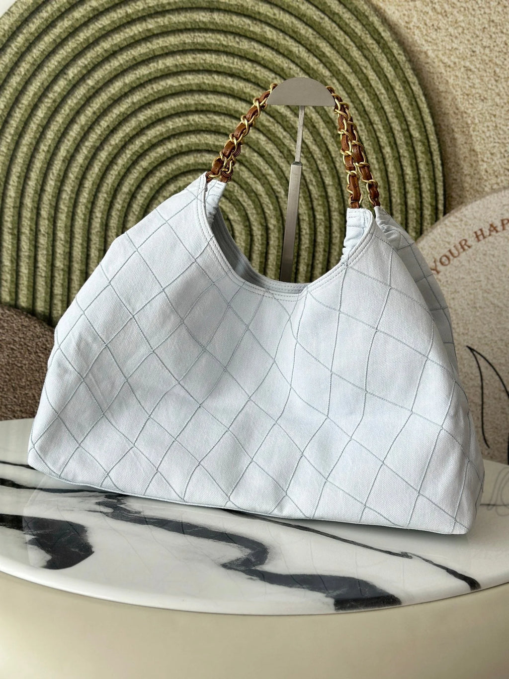 CC Coco Beach 2026 Small Tote Brown White Calfskin