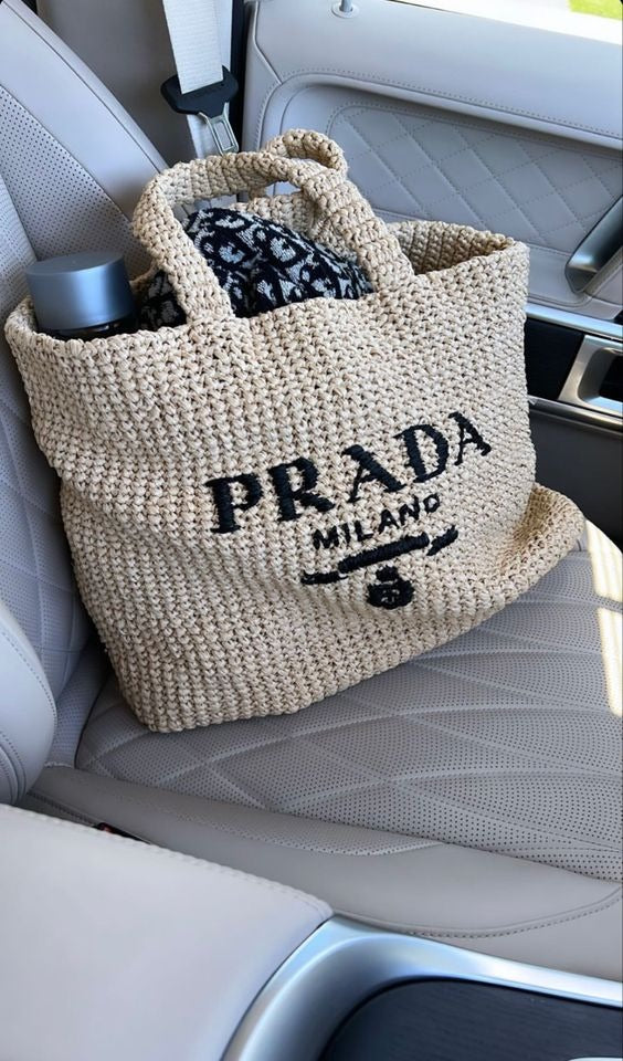 P Raffia Bag Handbag Beach Bag for Summer 0426050907