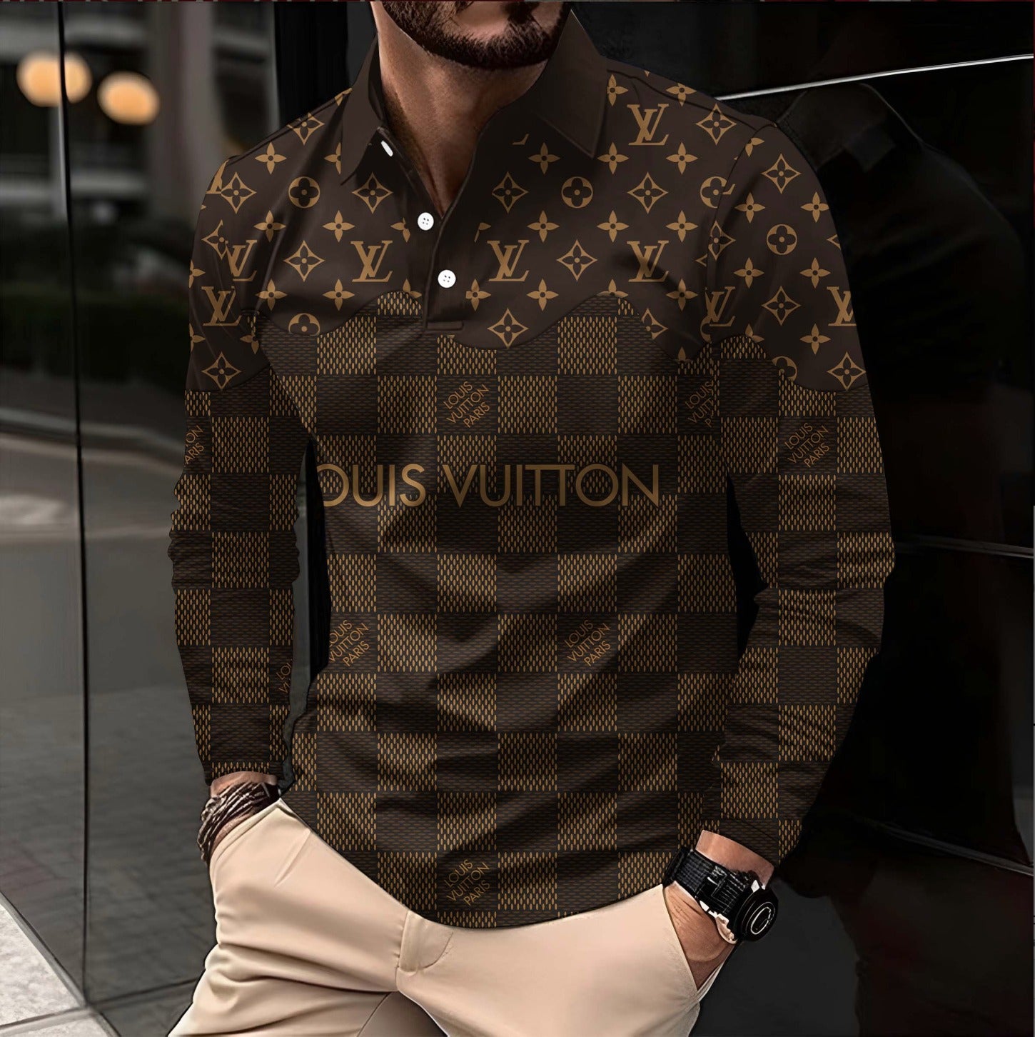 Premium V Polo Long Sleeve 3D0425101701