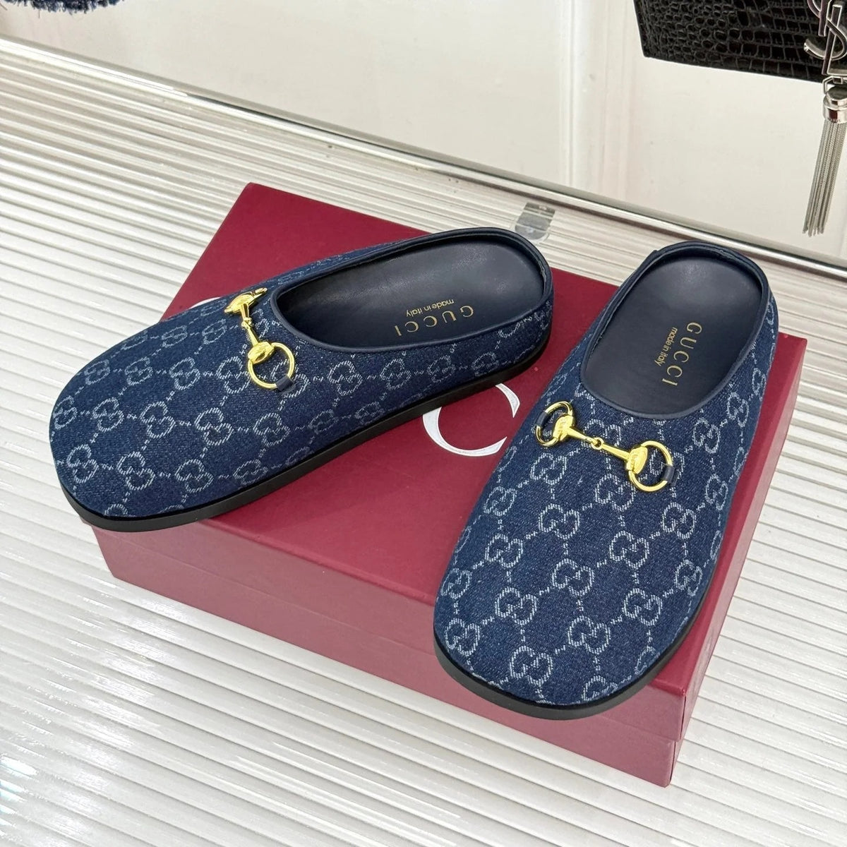 GG Mule With Horsebit Suede 905747