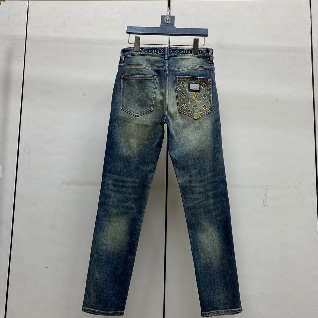 High-End Men’s Fitted Straight-Leg Jeans BS1026071503