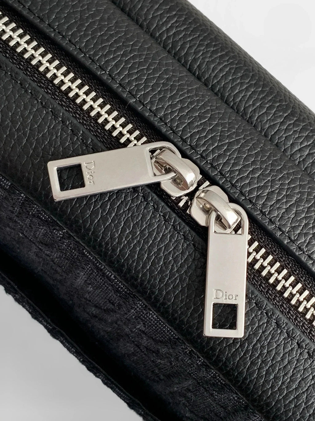 CD 2026 Rider Zip-Up Messenger Bag 23cm Fabric And Grained Leather