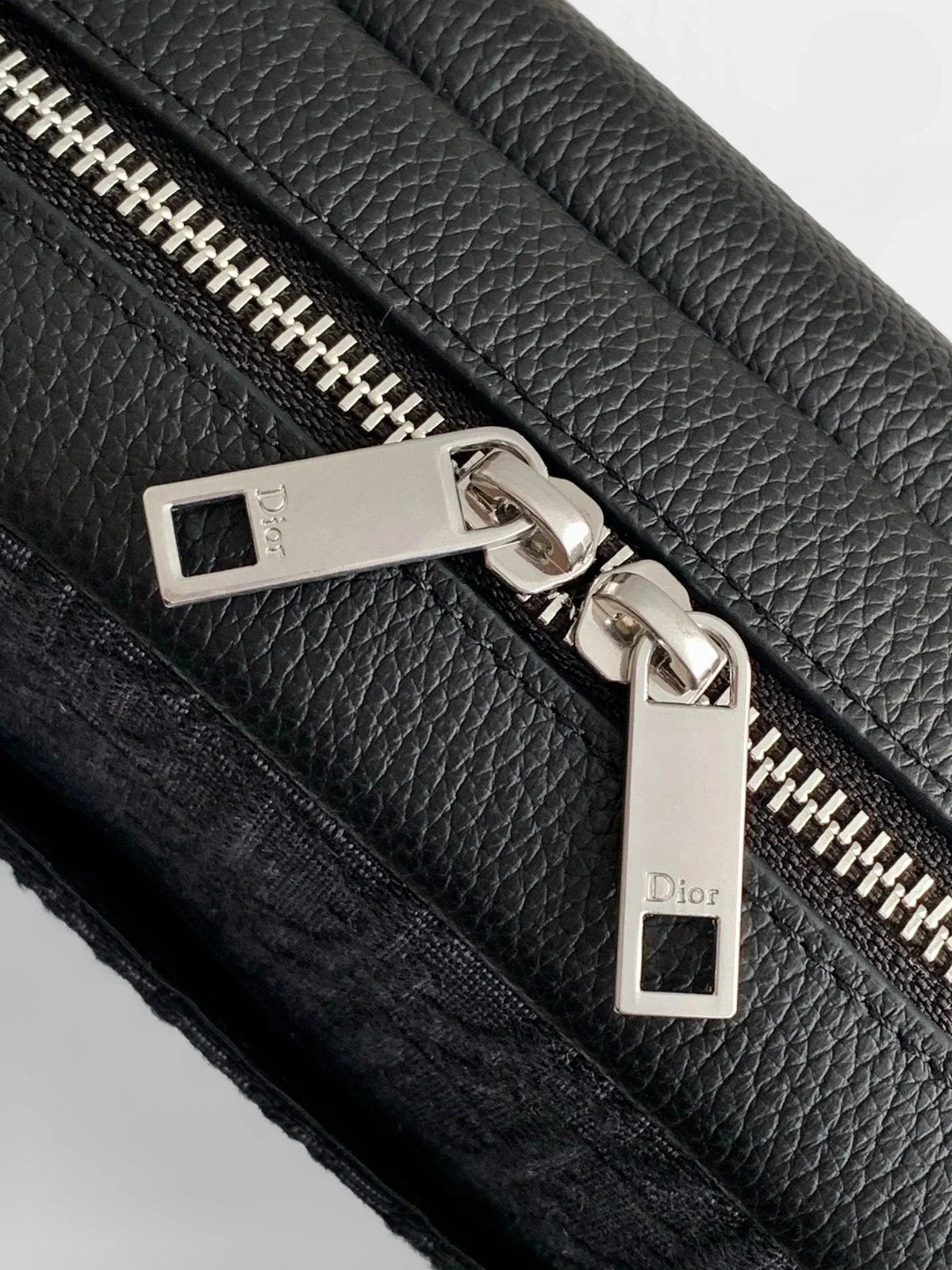 CD 2026 Rider Zip-Up Messenger Bag 23cm Fabric And Grained Leather