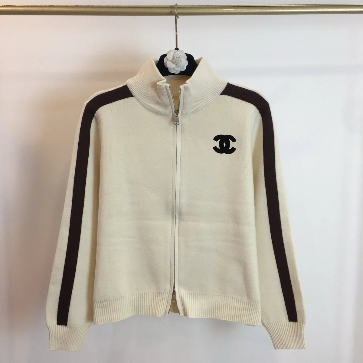 New Fashion Women CC Zip Knit Cardigan XC1326091122