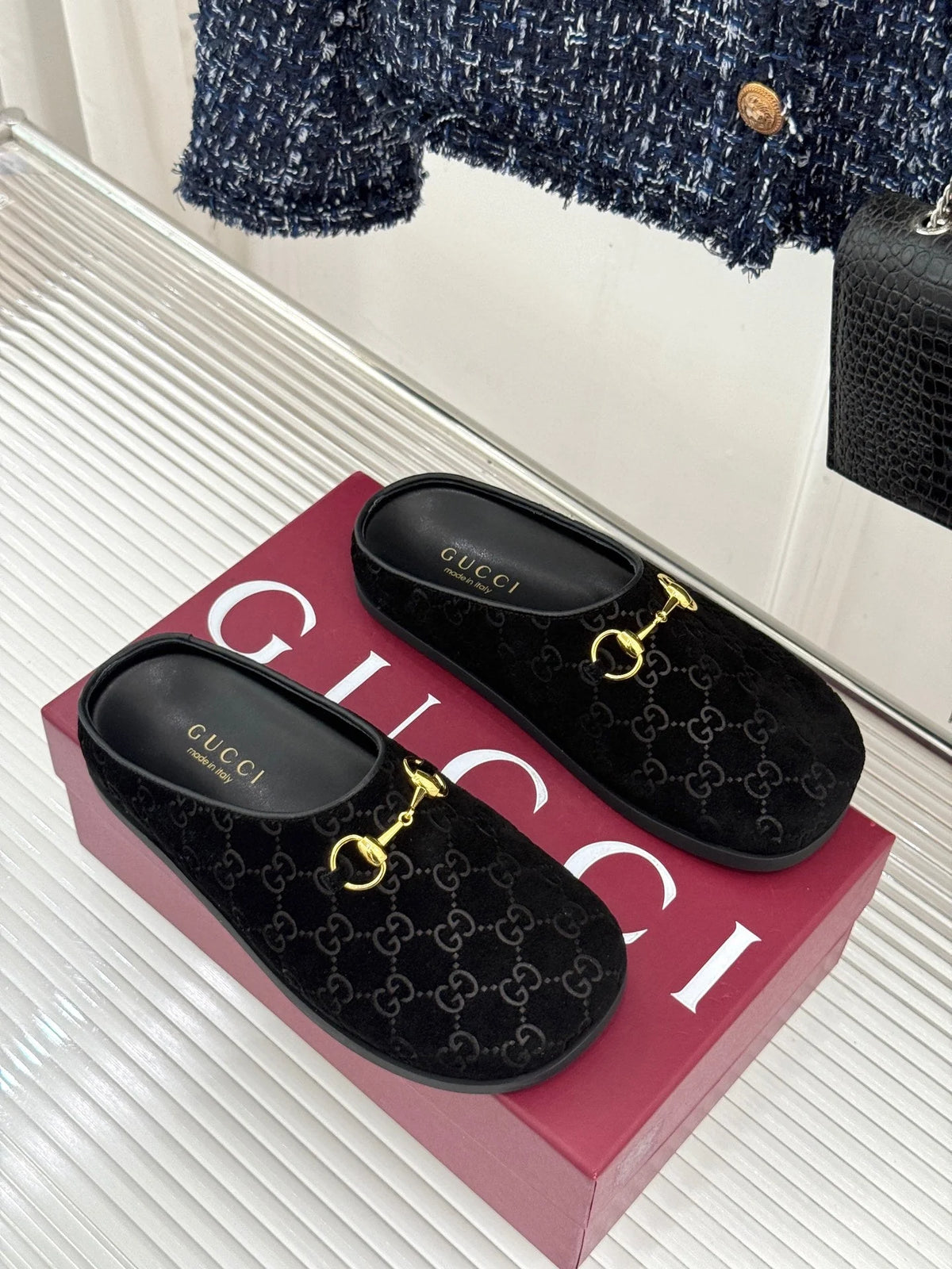 GG Mule With Horsebit Suede 905747
