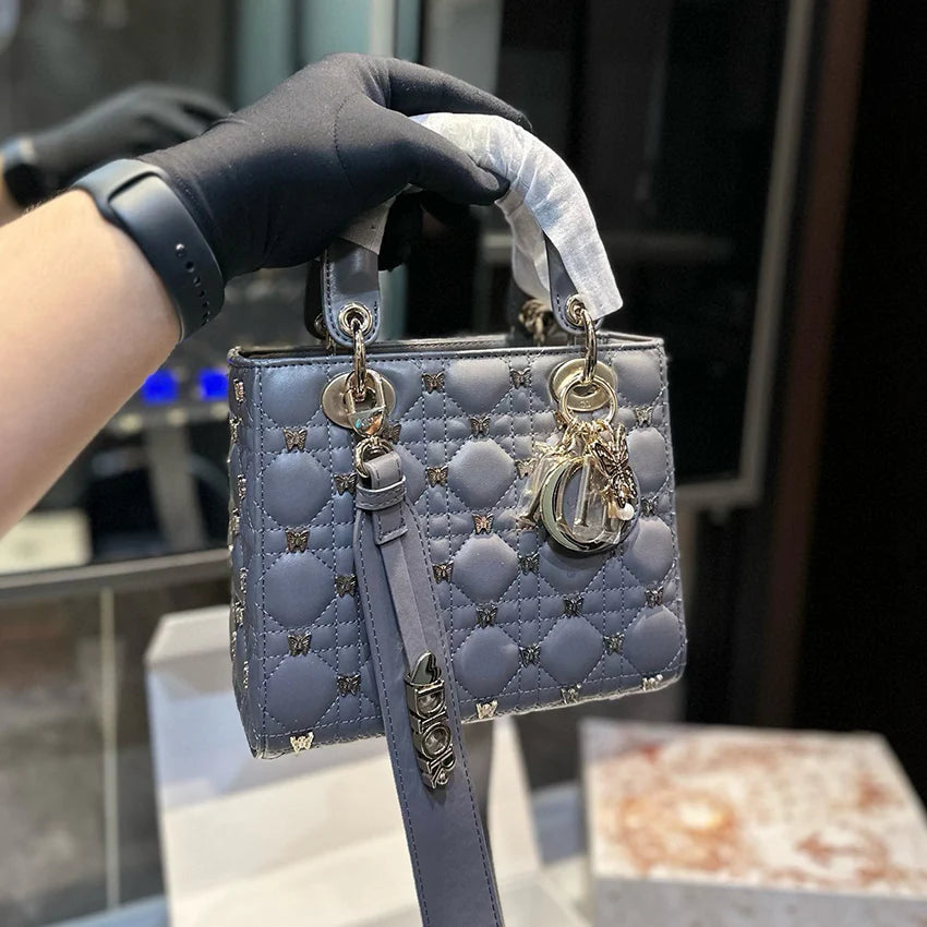 Luxury plaid butterfly handbag shoulder bag　1024072523
