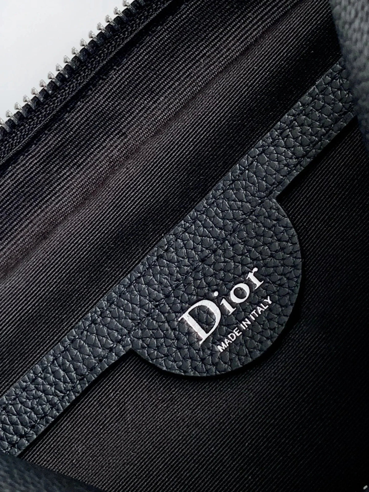 CD 2026 Rider Zip-Up Messenger Bag 23cm Fabric And Grained Leather