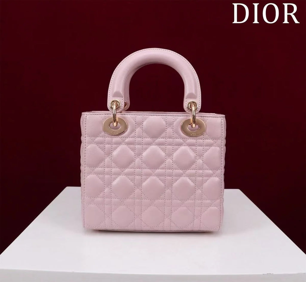 CD Medium Lady CD 24 Bag Light Pink Lambskin