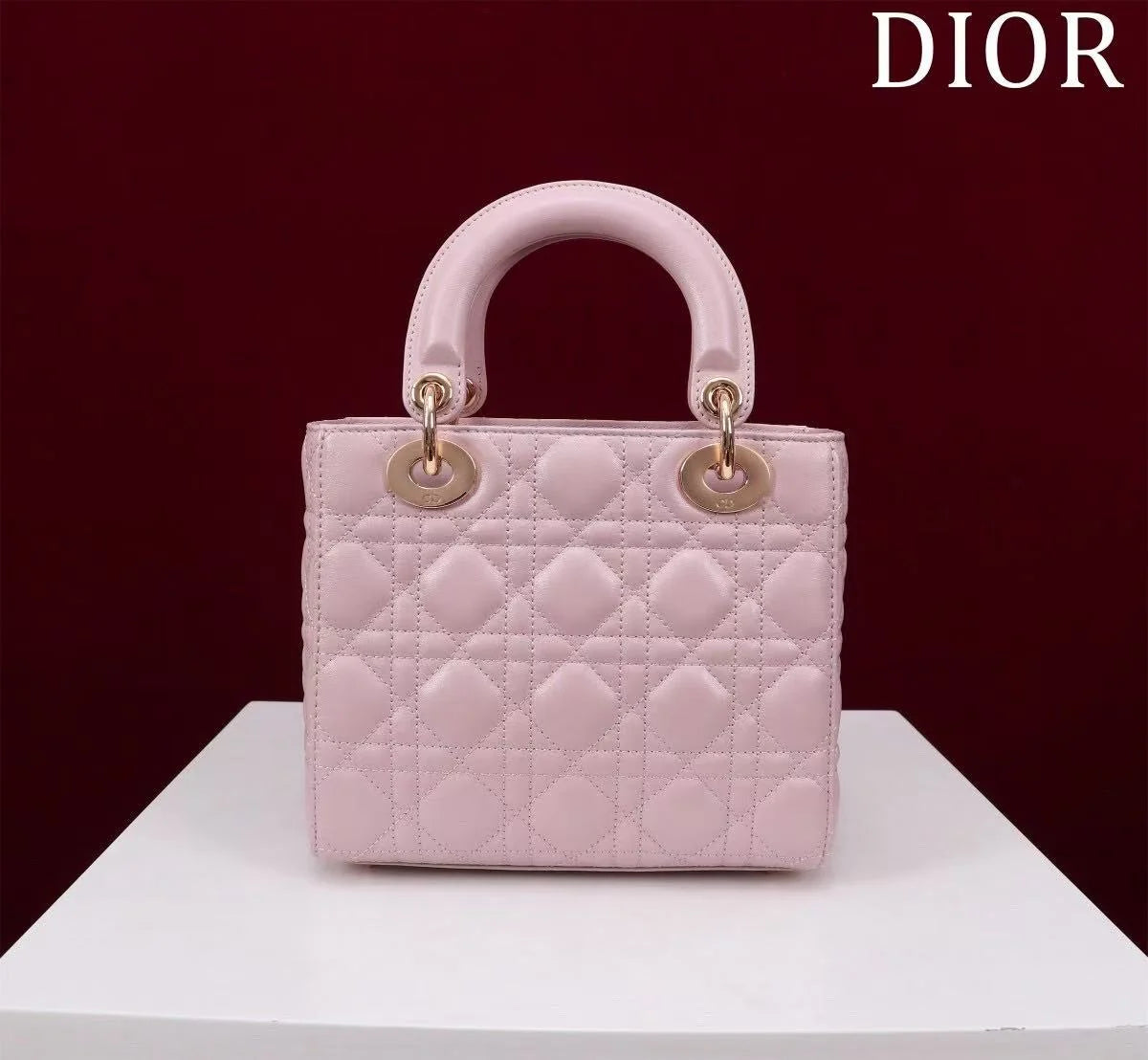 CD Medium Lady CD 24 Bag Light Pink Lambskin