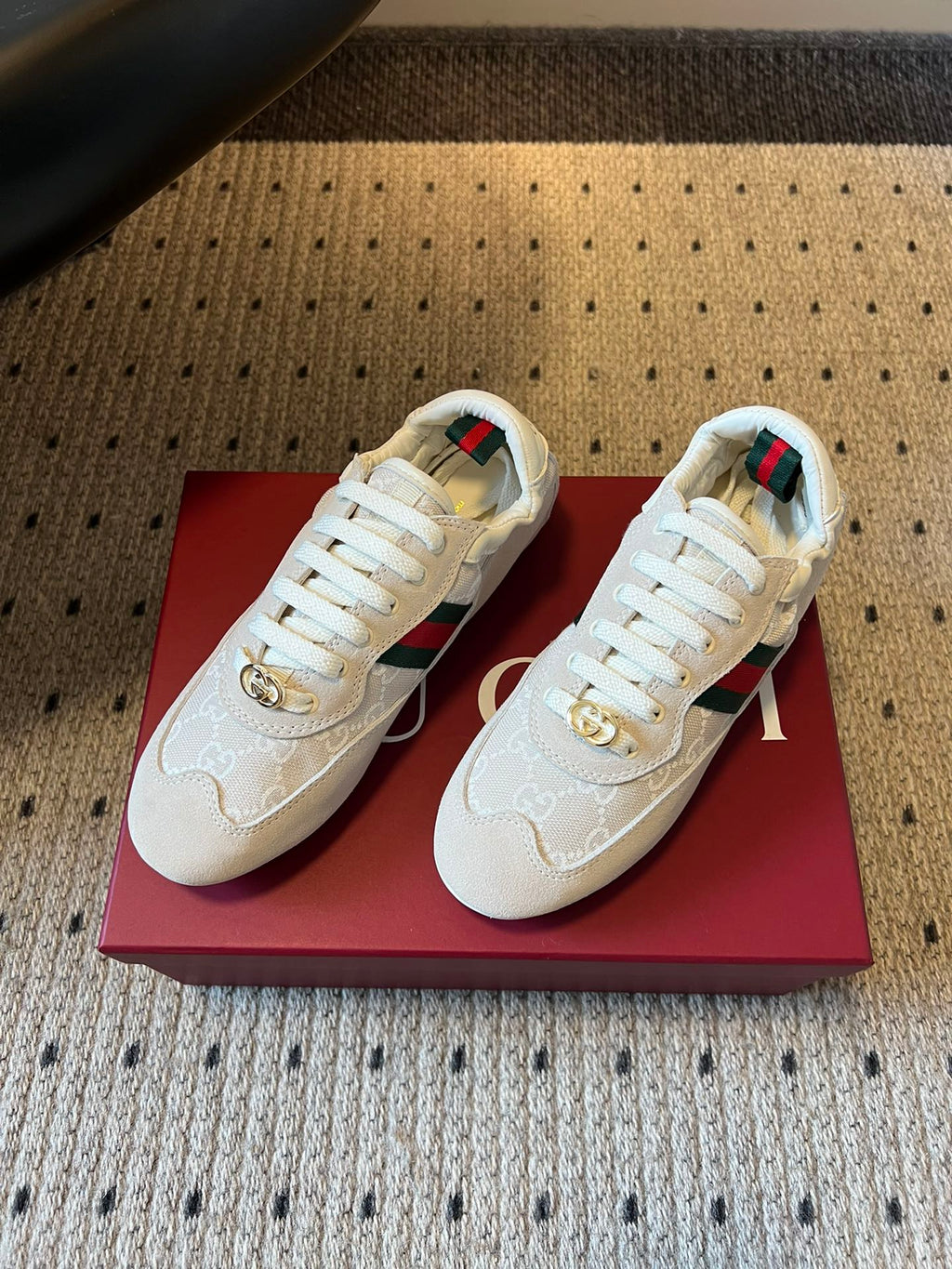GG  25 Sneaker Ivory Suede Fabric 530680