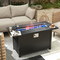 45'' Outdoor Propane Fire Pit Table, 50000 BTU Firepit with Adjustable Flame