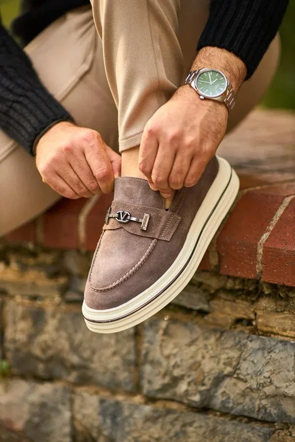 Wilson Gray Bit Loafers Suede