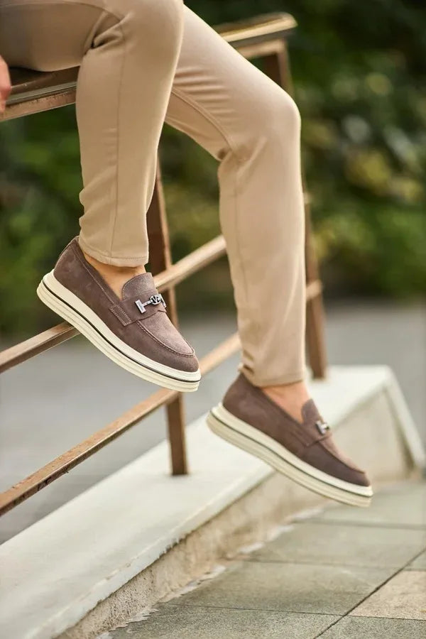 Wilson Gray Bit Loafers Suede