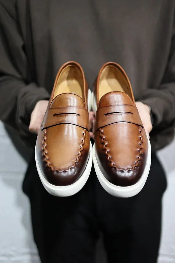 Wilson Tan Brown Penny Loafers