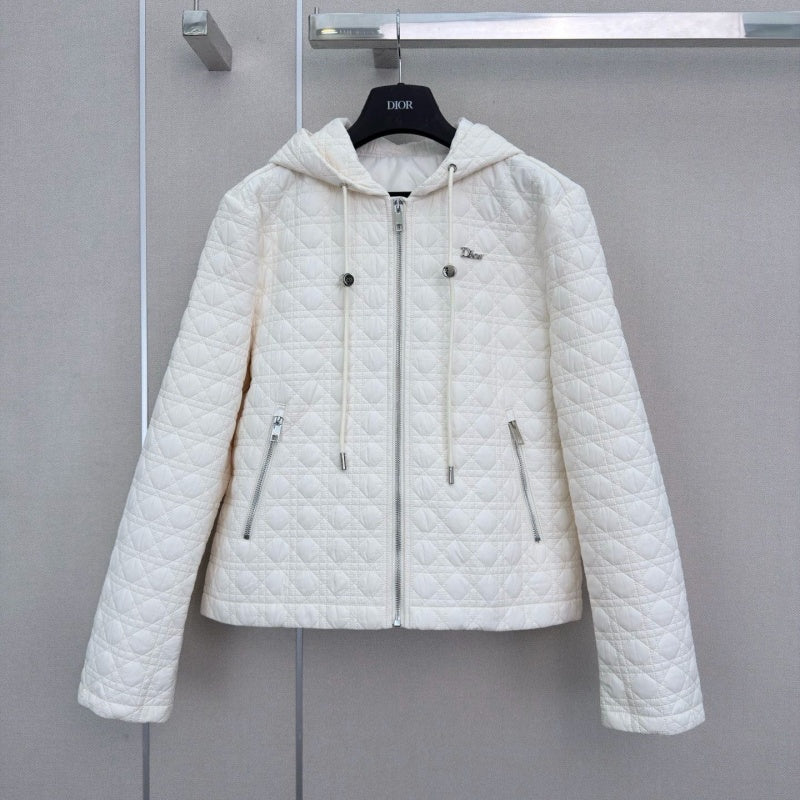New Stylish Women's DIO Hooded Quilted Short Jacket CQQ1326091707