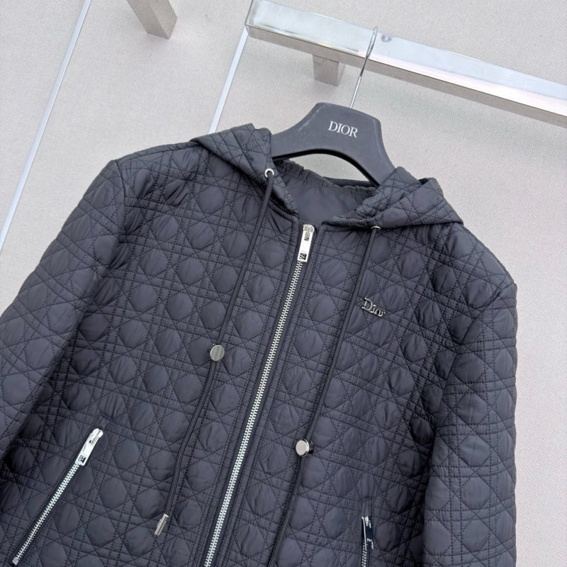 New Stylish Women's DIO Hooded Quilted Short Jacket CQQ1326091707