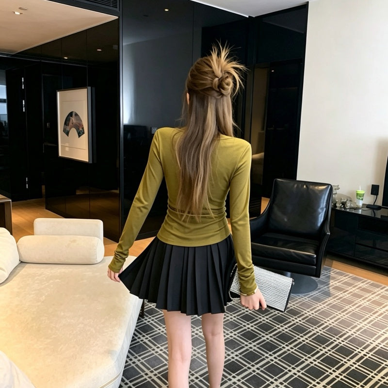 New Fashion Women YS Slim Fit Basic Top  DM1326091802