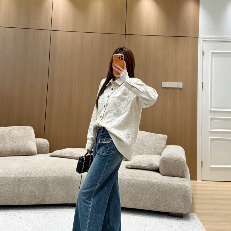 New Fashion Women'S CHA Long Sleeve Shirt DM1326091808